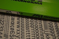 Mecanorma Dry Transfer Lettering Sheet A3, Letraset #29, Quorum Book 15mm
