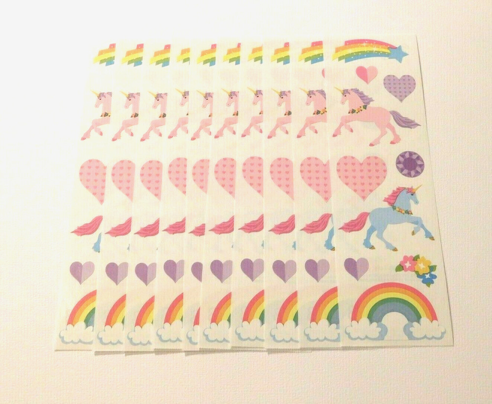 Mrs. Grossman’s Stickers Lot of 10 Strips ~Unicorn Love~ 2017 Scrapbooking