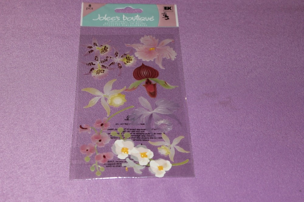 Jolee’s Boutique Sealed Package of Colorful Orchid Flower Stickers!