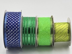 Lot 4 Holiday Ribbon Spools Spritz Target Holiday Time Walmart Glitter Wire Edge
