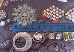 Craft Embellishments Lot Hologram/Prism Junk Jewelry, Bling Rhinestone Stick-Ons
