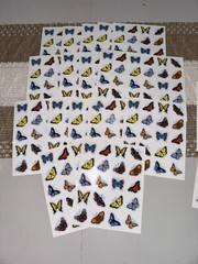 Vintage Carson Dellosa DJ Inkers Teacher Sticker LOT Butterflies 49 Sheets USA
