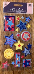 Sticko Puffy STARS Shapes Pattern Designs School Reward Card Scrapbook Stickers