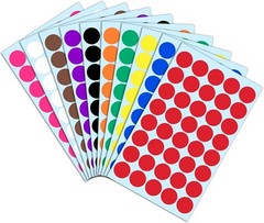 2000 Pack of 3/4″ Assorted Round Dot Stickers – Perfect for Projects & Crafts