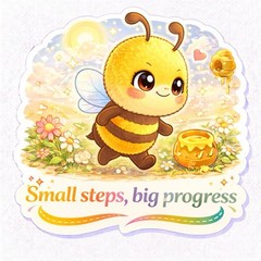 Bee Positive Sticker Pack Cute Kawaii Motivational Bee Stickers 12 Bundle
