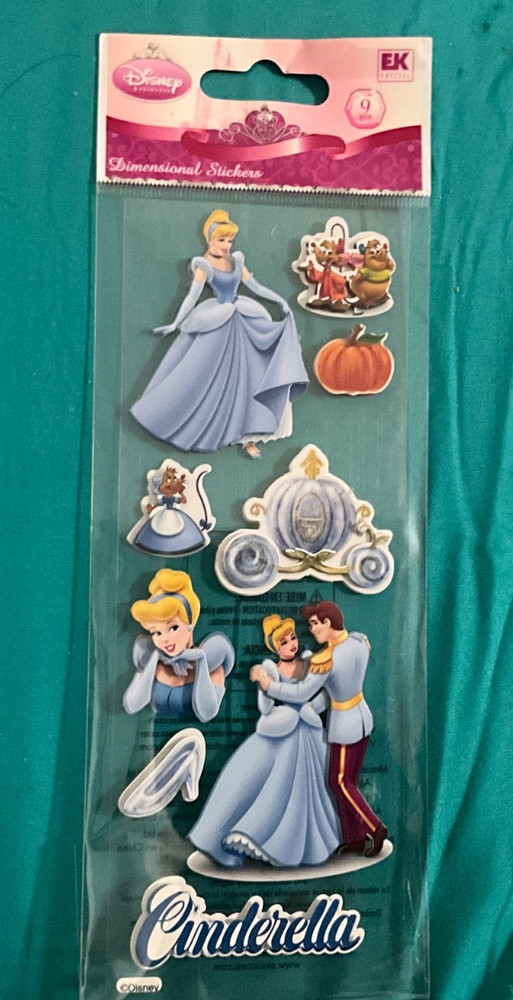 JOLEE Disney Dimensional Stickers EK Success Cinderella