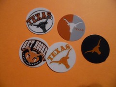 Pre Cut One Inch Bottle Cap Images TEXAS LONGHORNS Free Shipping