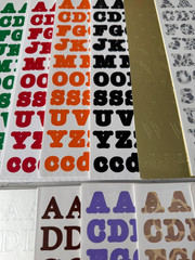 Creative Memories ABC/123 12×12″ Sticker Sheets ~ Misc Colors ~ 3/4″ You Choose