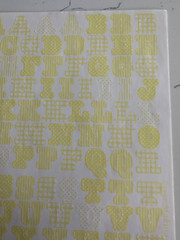 Making Memories Large Pattern PastelYellow Upper/Lower Case ABC/123 Scrapbooking