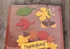 Harvest Thanksgiving Leaves Acorns Autumn 3D Scrapbook Stickers Wal-Mart NEW