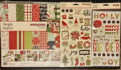 Simple Stories MAKE IT MERRY 12×12 Collection Kit, Bits, Brads, Stickers LOT
