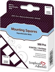 BY 3L by 3L Repositionable Permanent Mounting Squares, 1/2-Inch x 1/2-Inch, 5…