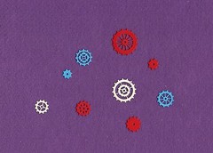 GEARS machine clock cut die cuts scrapbook cards