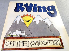 Sandylion RVing On The Road Clear Stickers 2003 Vintage Scrapbook Craft NOS
