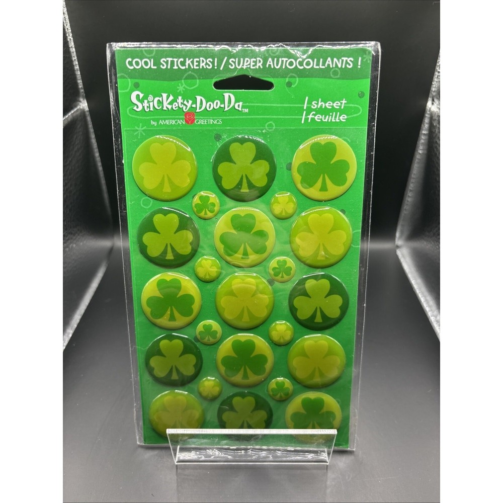 Stickety Doo Da Stickers ST PATRICK’S puffy dimensional Shamrocks 1 Sheet New