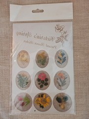 Vintage Victoria’s Spring Pressed Flower Stickers Sealed Pack 9 Real Flowers