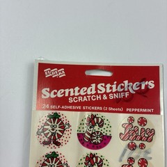 Eureka VTG Lot of Scratch & Sniff Scented Christmas Stickers Peppermint Pine