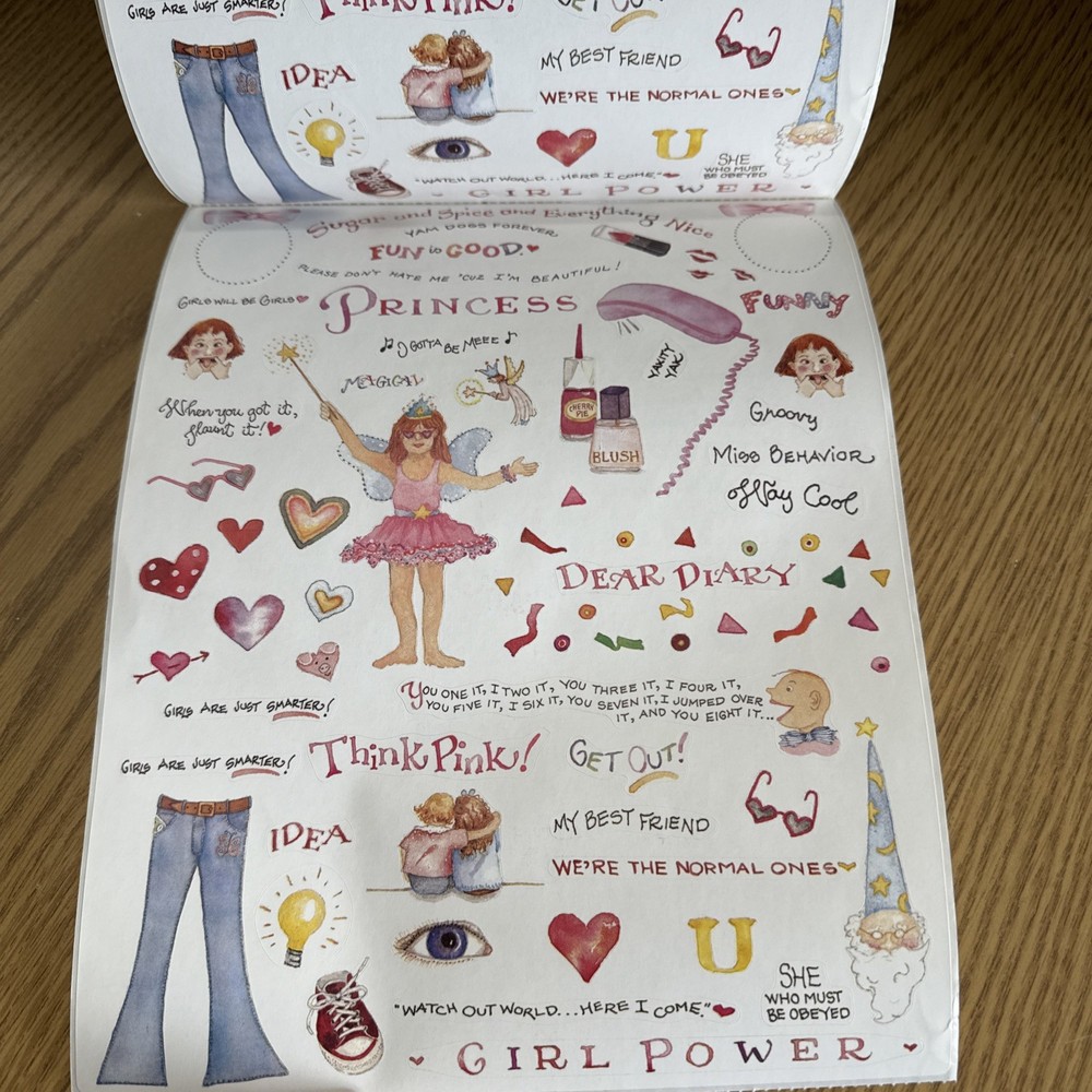Susan Branch PRINCESS OVERSIZE 11″ x 8.75″ Sticker ROLL – Retired!