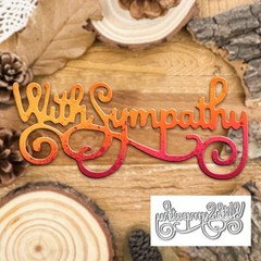 With Sympathy English Word Metal Die Cutting Cut Dies