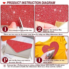 DIY Rhinestone Car Decoration Stickers – Self-Adhesive Glitter Gem Sheet, 19440