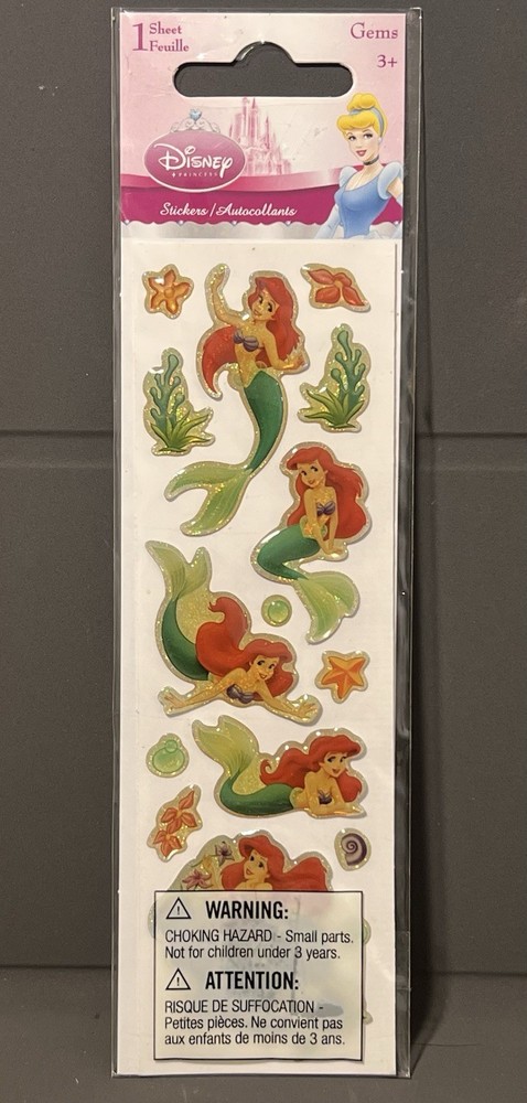 Disney Sandylion Mermaid Gem Stickers Princess Ariel The Little Mermaid