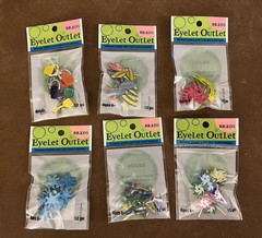 Eyelet Outlet Brads Lot of Beach Summer NEW 6 packs Card Making Scrapbooking