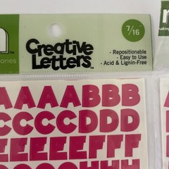 Making Memories Creative Letters Scrapbooking Stickers 2- 7/16″ Chunky Raspberry