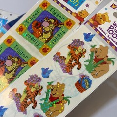 Vintage Sandylion Disney Winnie The Pooh Eeyore Piglet & Tigger Stickers Set