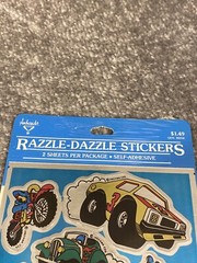 Vintage Hallmark Ambassador Razzle Dazzle Car Sticker Sheets Sealed 1983
