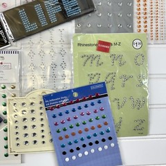 Lot Gemstone Jewel Stickers Rhinestones 3D Self Adhesive Crafts Scrap Book Cards