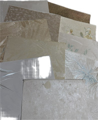 Vtge Textured Wallpaper Samples from Sample Book (10 Pieces) Set 15