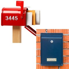 36 Pcs 3D Mailbox Number Stickers 0-9 & Letters for Address Signs – Adhesive Dec