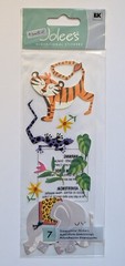 Jolee’s Jungle Zoo Animals Elephant Tiger Lizard Scrapbooking Stickers