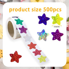50-500Pcs Colorful Star Stickers for Kids Reward School Classroom Adhesive Holog