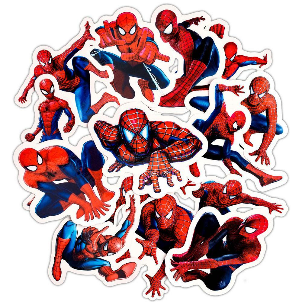 Stickers Spiderman Superhero Skateboard Vinyl Laptop Luggage Decal Flask 32 pcs
