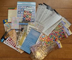 Huge Lot 46 Pack Alphabet Letters Numbers Symbols Fonts Styles Stickers Crafts J