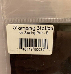 Vintage Scrapbook Ice Skate Paper Stamping Station Olympics Skating MCM 1950s