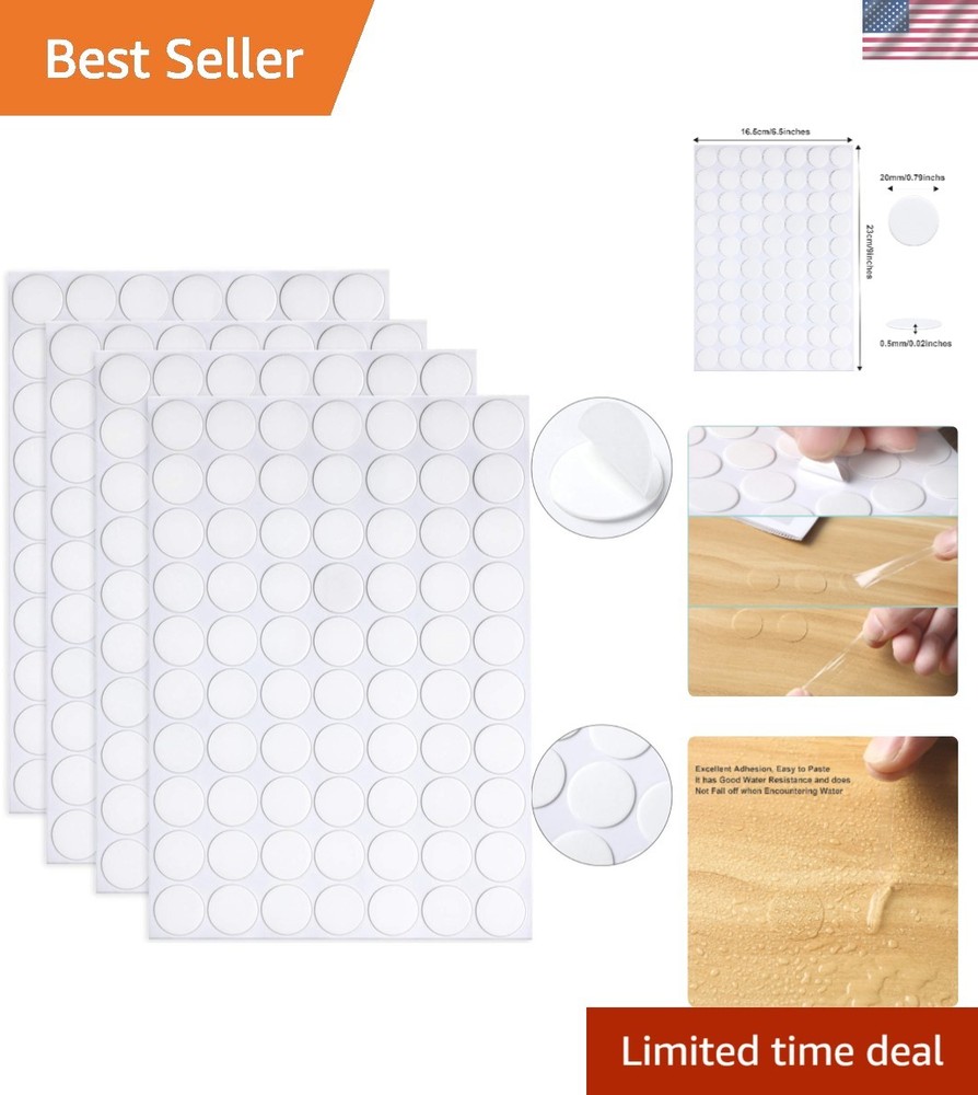 280 Clear Sticky Tack Dots – Reusable, Waterproof Adhesive for Creative Projects