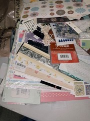 Scrapbooking Embellishments Paper Craft Lot Stickers Brads Frames Vellum 4 Lbs