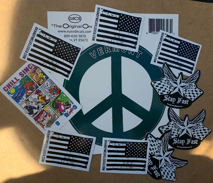 10 Brandy melville and vermont stickers