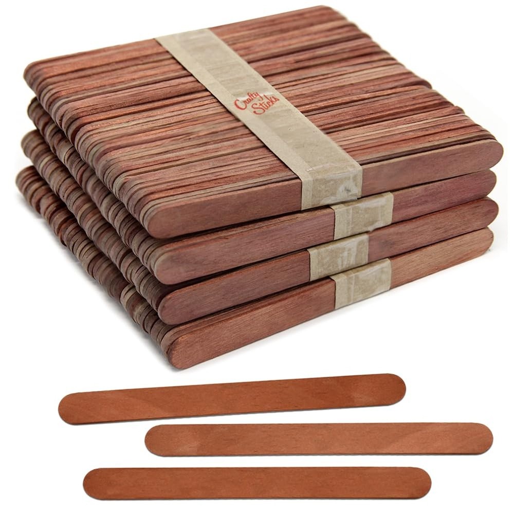 200 Pack 4.5 Inch Brown Popsicle Sticks, Wood Craft Sticks for Crafts, Learni…