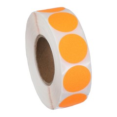 1000pcs Colored Dot Stickers 1″ Color Coding Labels Stickers, Fluorescent Orange
