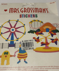 VTG Mrs. Grossman’s Stickers Carnival Amusement Park 2 Sheets 1999 Acid Free NOS