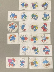 VINTAGE 80’S “SMURFS” SNIFF STICKER STRIP LOT