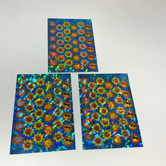 Vintage TREND Sparkle STAR SUN BRIGHTS STICKERS Prism Shimmer Foil Glitter..