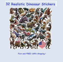 Realistic Dinosaur Dino Fun Stickers Teacher Supply DIY Crafts Kids Wall Decor