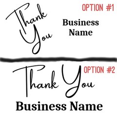 50 Custom Thank You WATERPROOF 2.25″ W/ BUSINESS NAME STICKERS LABELS SEALS