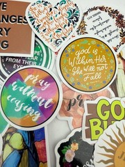 20 Christian Bible Stickers Religious Faith Jesus God Decals Laptop Journal NEW