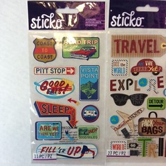 Travel Road Sign Stickers Crafts Scrapbooking 3 Packs New