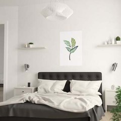 Watercolor Single Leaf Greenery Poster – Wall Decor 9″ 12″ 18″ 24″ Printed